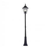 Large Solar Lamp Post Black Solar LED Post light