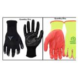 Construction Gloves Black 7pcs and Yellow 5Pcs