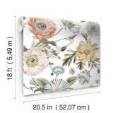 30.75-sq ft Pink Vinyl Floral Self-adhesive Peel