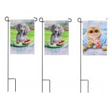 Hot Dog Flag and Cool Cat with Stand-3Set