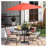7.5-Feet Push-button Tilt Market Patio Umbrella
