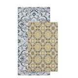 3x4 Polyester Gray/Tan and 2x7 PVC Gray rug 2Pack