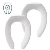 2-pack Commercial Plastic Elongated Toilet Seat