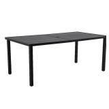 Rectangle Outdoor Dining Table with Umbrella Hole