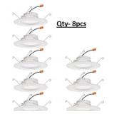 Switchable LED Wet rated Recessed Downlight 8-Pack