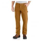 Men's Relaxed Fit Brown Canvas Work pants- 40 x 32