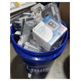 Lowe's bucket-5 Gallon with mix Electrical items