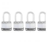 Heavy Duty Outdoor Keyed Padlock 4 -Pack