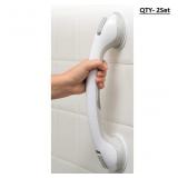 16-in White Suction cup Grab Bar (2 Set)