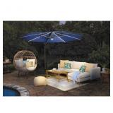 11-ft Patio Umbrella with Lights with Base