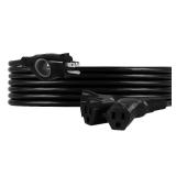 Utilitech 20-ft 3 Prong Black Extension Power Cord
