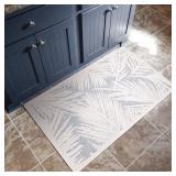 2x3 Polypropylene Blue Rectangular Throw rug-2Pack