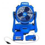 Kobalt 7-in High Velocity Misting Floor Fan,Blue