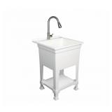Project Source 24x24 White Freestanding Tub