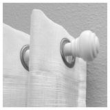 allen + roth White Steel Curtain Rod 36-72 In