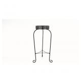 allen + roth Black Round Steel Plant Stand