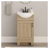 Project Source 18-in Sandstone Vanity & Marble Top