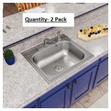 2-Pack Elkay Dayton 25' x 22' Stainless Sink