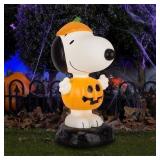 2-ft Peanuts Lighted Snoopy Pumpkin Blow Mold