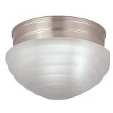 Project Source Flush Mount Light, Brushed Nickel
