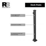 RELIABILT Black Sand Steel Deck Post