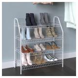ClosetMaid 4-Tier White Metal Shoe Rack