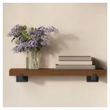 9-inx24-in Dark Oak MDF Rectangular Floating Shelf