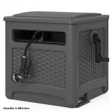 Suncast Wicker Hideaway Hose Reel 225-ft Grey