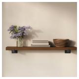 allen + roth 36-in Dark Oak Floating Shelf Kit