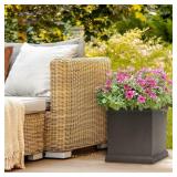 allen + roth 15' Square Slate Planter