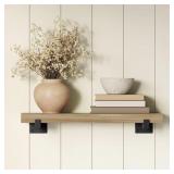 allen + roth 24-in Natural Oak Floating Shelf