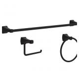 Delta 3-Piece Flynn Matte Black Bath Hardware Set