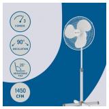 Utilitech 16-in Indoor Oscillating Pedestal Fan, i