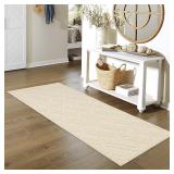 Style Selections 2.5' x 7' Ivory Trellis Runner