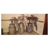 3 Air powered paint guns
