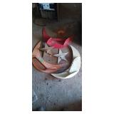 Wooden moon and stars decor pieces