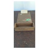 Vintage wood kraft cheese box and