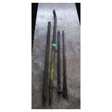 Pry bar assortment 22' to 36' lengths