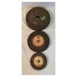 3 Grinding wheels 6' , 8', 9' diameter