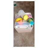 Vintage plastic storage containers and dishes