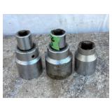 3- 3/4' Drive Sockets with 2- 1/2' drive adapters