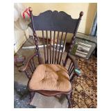 Antique Rocker with Seat Cushion
