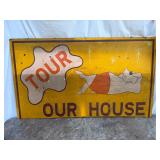 Our House 'Tour' Painted Wood Sign