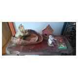 Basket and assorted decor