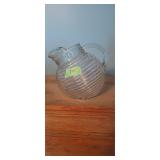 vintage Anchor Hocking Manhattan Tilt Ball Pitcher