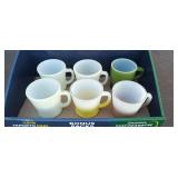 6 coffee mugs, anchor Hocking, fire king
