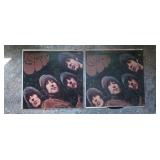 2 vintage Beatles albums rubber soul record