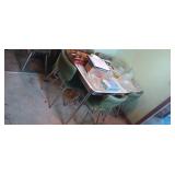 Vintage mid-century modern green retro dinette set