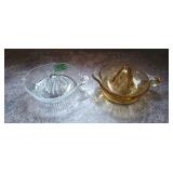 Pair of glass juicers