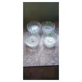 Indiana glass diamond point glass bowls